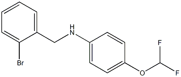 N-[(2-bromophenyl)methyl]-4-(difluoromethoxy)aniline Struktur