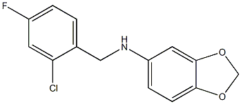 N-[(2-chloro-4-fluorophenyl)methyl]-2H-1,3-benzodioxol-5-amine Structure