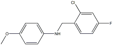 N-[(2-chloro-4-fluorophenyl)methyl]-4-methoxyaniline Struktur