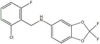 N-[(2-chloro-6-fluorophenyl)methyl]-2,2-difluoro-2H-1,3-benzodioxol-5-amine Structure