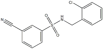 N-[(2-chlorophenyl)methyl]-3-cyanobenzene-1-sulfonamide Structure