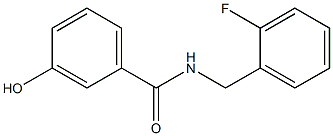 N-[(2-fluorophenyl)methyl]-3-hydroxybenzamide 结构式