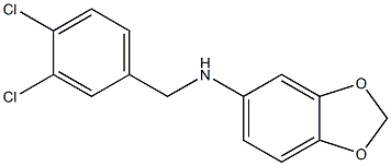 N-[(3,4-dichlorophenyl)methyl]-2H-1,3-benzodioxol-5-amine 化学構造式