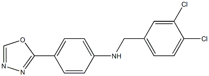 N-[(3,4-dichlorophenyl)methyl]-4-(1,3,4-oxadiazol-2-yl)aniline Struktur