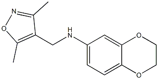 N-[(3,5-dimethyl-1,2-oxazol-4-yl)methyl]-2,3-dihydro-1,4-benzodioxin-6-amine Struktur