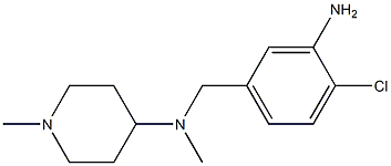 N-[(3-amino-4-chlorophenyl)methyl]-N,1-dimethylpiperidin-4-amine 化学構造式