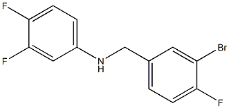 N-[(3-bromo-4-fluorophenyl)methyl]-3,4-difluoroaniline Struktur