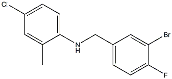 N-[(3-bromo-4-fluorophenyl)methyl]-4-chloro-2-methylaniline Struktur