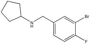N-[(3-bromo-4-fluorophenyl)methyl]cyclopentanamine Structure