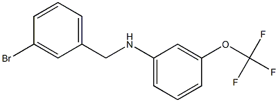 N-[(3-bromophenyl)methyl]-3-(trifluoromethoxy)aniline Struktur