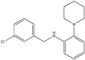 N-[(3-chlorophenyl)methyl]-2-(piperidin-1-yl)aniline Structure