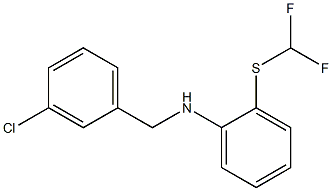 N-[(3-chlorophenyl)methyl]-2-[(difluoromethyl)sulfanyl]aniline 结构式