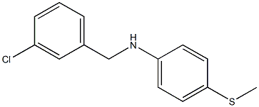 N-[(3-chlorophenyl)methyl]-4-(methylsulfanyl)aniline,,结构式