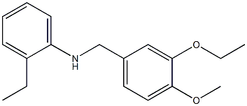N-[(3-ethoxy-4-methoxyphenyl)methyl]-2-ethylaniline Struktur