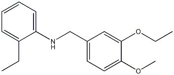 N-[(3-ethoxy-4-methoxyphenyl)methyl]-2-ethylaniline,,结构式