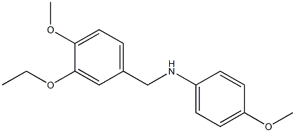 N-[(3-ethoxy-4-methoxyphenyl)methyl]-4-methoxyaniline 化学構造式