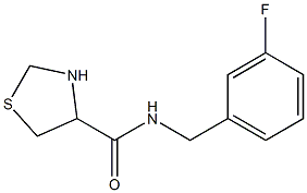 N-[(3-fluorophenyl)methyl]-1,3-thiazolidine-4-carboxamide,,结构式