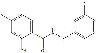 N-[(3-fluorophenyl)methyl]-2-hydroxy-4-methylbenzamide,,结构式
