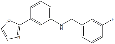 N-[(3-fluorophenyl)methyl]-3-(1,3,4-oxadiazol-2-yl)aniline 结构式