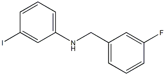 N-[(3-fluorophenyl)methyl]-3-iodoaniline Struktur