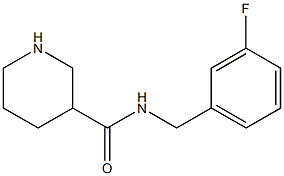 N-[(3-fluorophenyl)methyl]piperidine-3-carboxamide 化学構造式