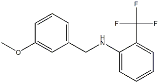 N-[(3-methoxyphenyl)methyl]-2-(trifluoromethyl)aniline,,结构式