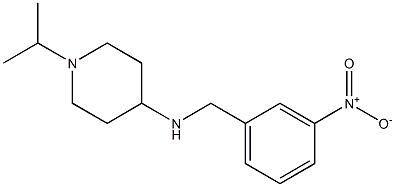 N-[(3-nitrophenyl)methyl]-1-(propan-2-yl)piperidin-4-amine 化学構造式