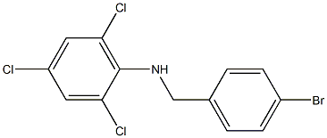 N-[(4-bromophenyl)methyl]-2,4,6-trichloroaniline,,结构式