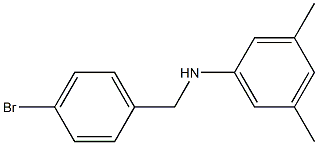 N-[(4-bromophenyl)methyl]-3,5-dimethylaniline,,结构式