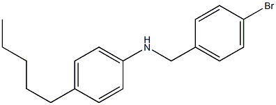 N-[(4-bromophenyl)methyl]-4-pentylaniline 结构式