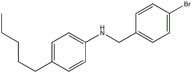 N-[(4-bromophenyl)methyl]-4-pentylaniline,,结构式