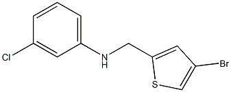 N-[(4-bromothiophen-2-yl)methyl]-3-chloroaniline Struktur