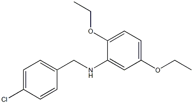 N-[(4-chlorophenyl)methyl]-2,5-diethoxyaniline 化学構造式