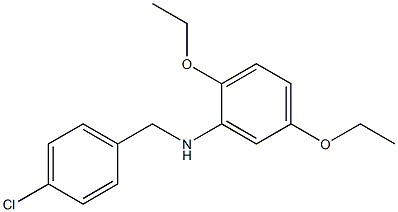 N-[(4-chlorophenyl)methyl]-2,5-diethoxyaniline,,结构式