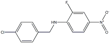 N-[(4-chlorophenyl)methyl]-2-fluoro-4-nitroaniline Structure