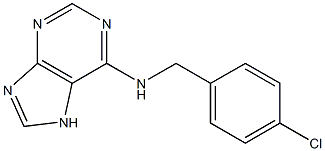 N-[(4-chlorophenyl)methyl]-7H-purin-6-amine 结构式