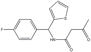 N-[(4-fluorophenyl)(thiophen-2-yl)methyl]-3-oxobutanamide Structure