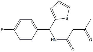 N-[(4-fluorophenyl)(thiophen-2-yl)methyl]-3-oxobutanamide 化学構造式