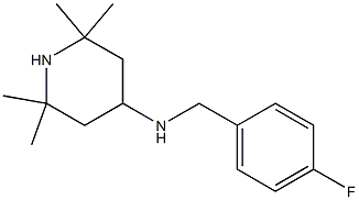 N-[(4-fluorophenyl)methyl]-2,2,6,6-tetramethylpiperidin-4-amine,,结构式