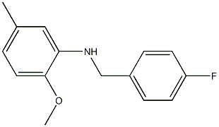 N-[(4-fluorophenyl)methyl]-2-methoxy-5-methylaniline Structure