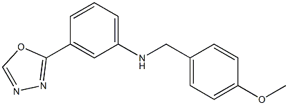 N-[(4-methoxyphenyl)methyl]-3-(1,3,4-oxadiazol-2-yl)aniline|