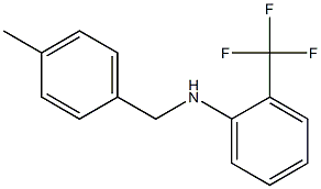 N-[(4-methylphenyl)methyl]-2-(trifluoromethyl)aniline,,结构式