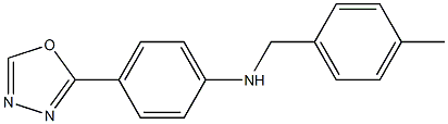 N-[(4-methylphenyl)methyl]-4-(1,3,4-oxadiazol-2-yl)aniline 化学構造式