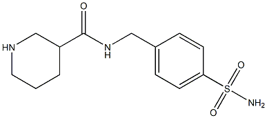 N-[(4-sulfamoylphenyl)methyl]piperidine-3-carboxamide,,结构式