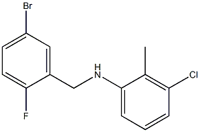 N-[(5-bromo-2-fluorophenyl)methyl]-3-chloro-2-methylaniline Struktur