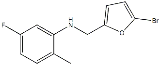 N-[(5-bromofuran-2-yl)methyl]-5-fluoro-2-methylaniline 化学構造式