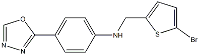N-[(5-bromothiophen-2-yl)methyl]-4-(1,3,4-oxadiazol-2-yl)aniline Structure