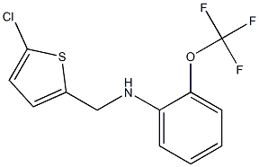 N-[(5-chlorothiophen-2-yl)methyl]-2-(trifluoromethoxy)aniline,,结构式