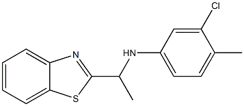 N-[1-(1,3-benzothiazol-2-yl)ethyl]-3-chloro-4-methylaniline 化学構造式
