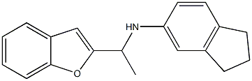 N-[1-(1-benzofuran-2-yl)ethyl]-2,3-dihydro-1H-inden-5-amine 化学構造式